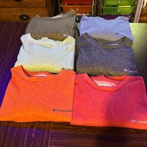 Bundle of 6 Columbia XL soft t-shirts various colors